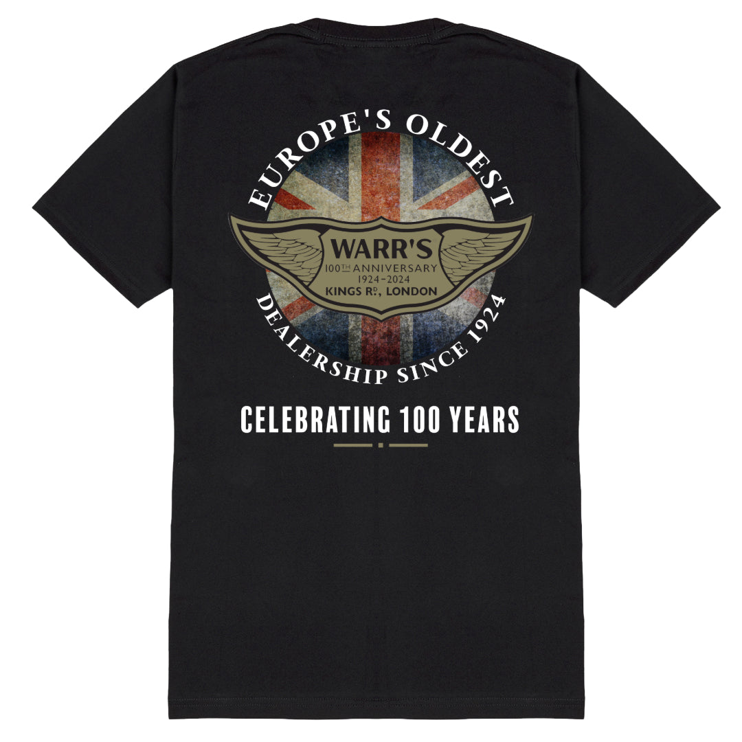Warr’s Men’s 100Th Anniversary T-Shirt - Black T-Shirts
