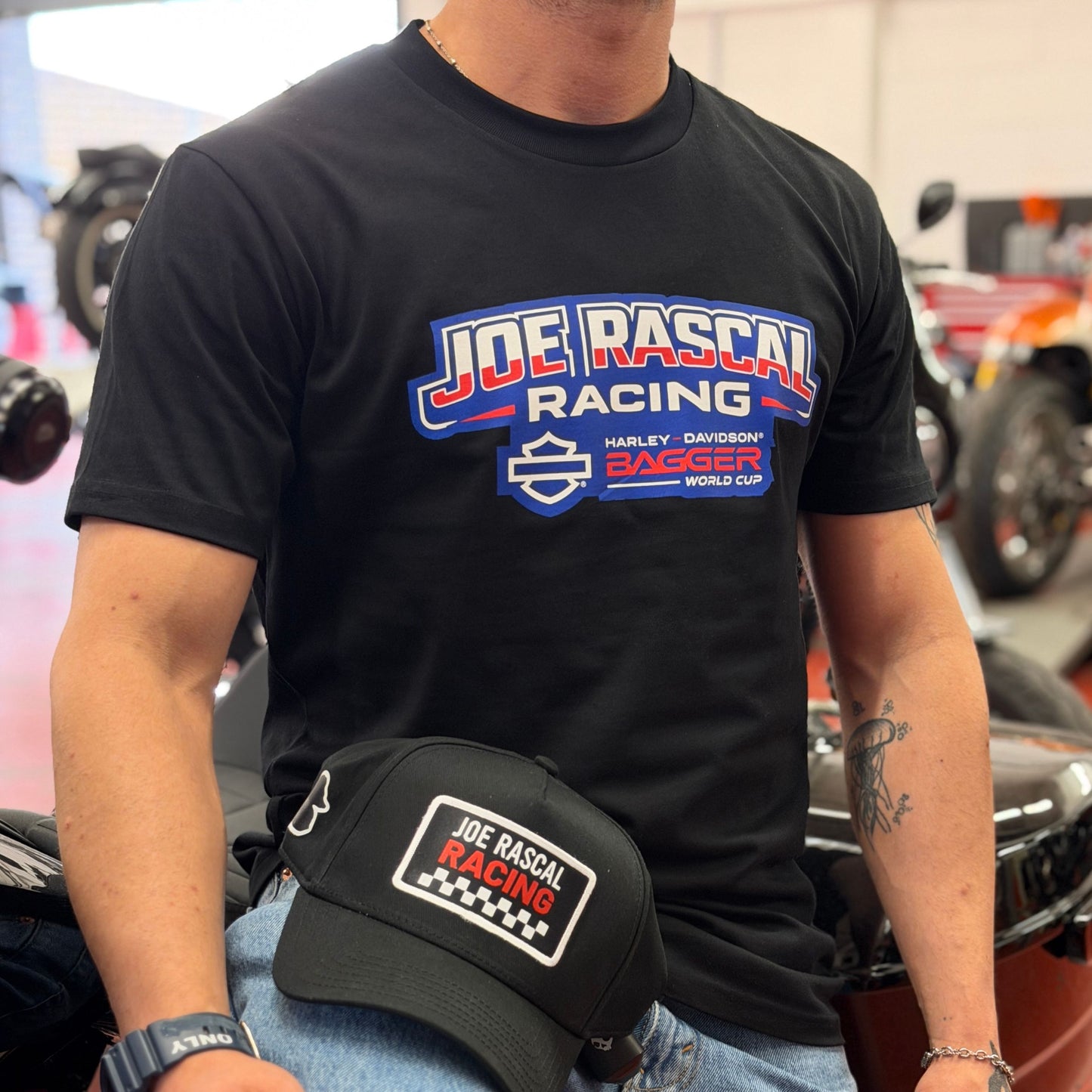 Bagger World Cup Joe Rascal Silverstone Racing T-Shirt - Black