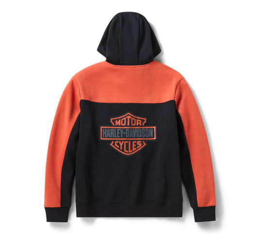 H-D Essential Color Blocked Full Zip Hoodie - 96282-26VM