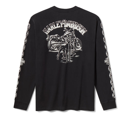 H-D® Men's Chopper Chain Heavyweight Long Sleeve Graphic Tee - 96505-26VM