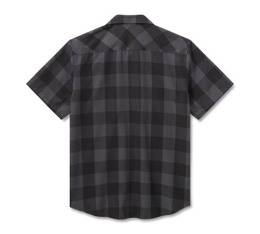 H-D Men's Standard Short Sleeve Plaid Shirt - 96512-26VM