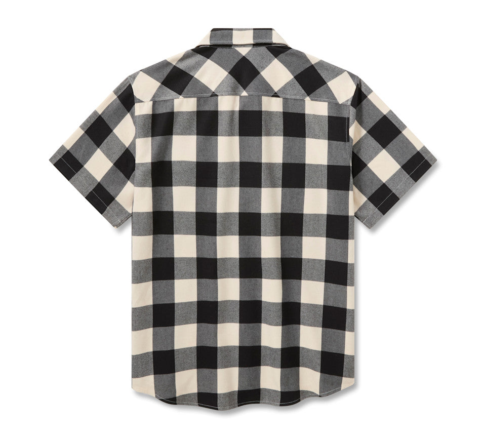 H-D Men's Standard Short Sleeve Plaid Shirt - 96513-26VM