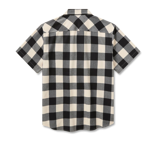 H-D Men's Standard Short Sleeve Plaid Shirt - 96513-26VM