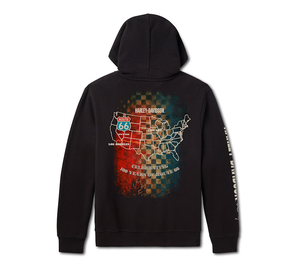 H-D Route 66 Anniversary Full Zip Fleece Hoodie - 96806-26VX
