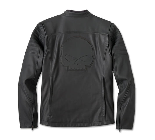 Harley-Davidson® Willie G® Skull Graphic Leather Riding Jacket - 98004-25VM