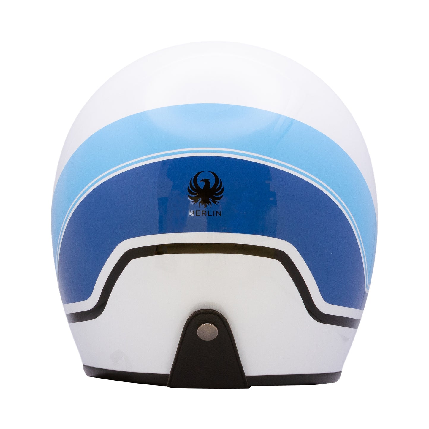 Merlin Blackbird Jet Helmet - Aero White Stripe