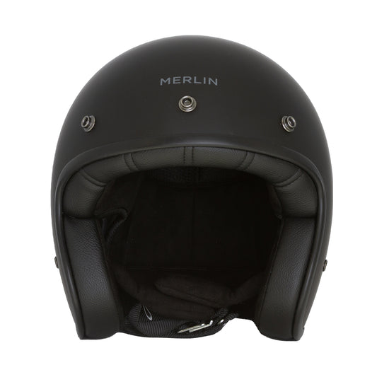 Merlin Blackbird Jet Helmet - Matt Black