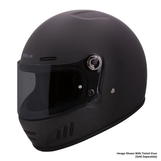 Merlin Revival Vintage Full Face Helmet - Matt Black