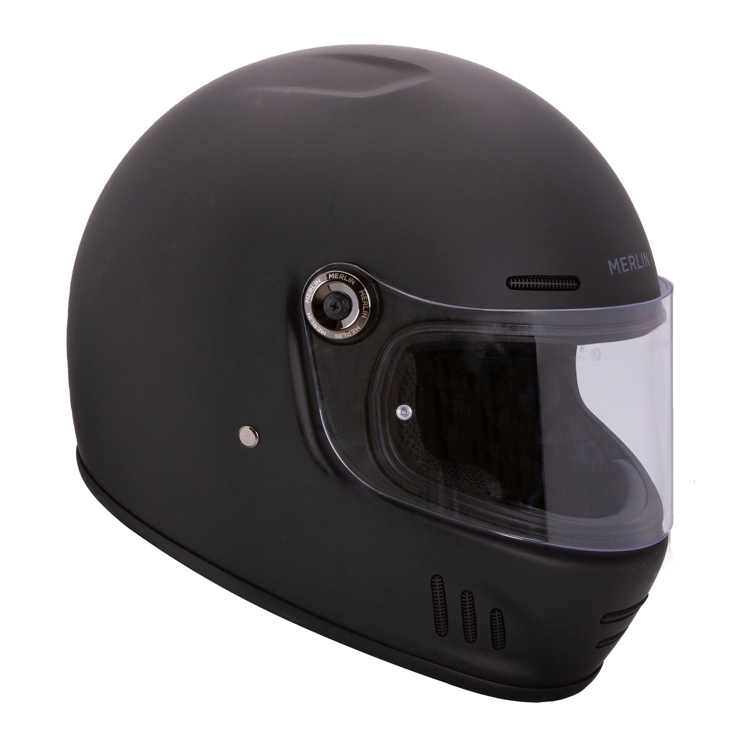 Merlin Revival Vintage Full Face Helmet - Matt Black