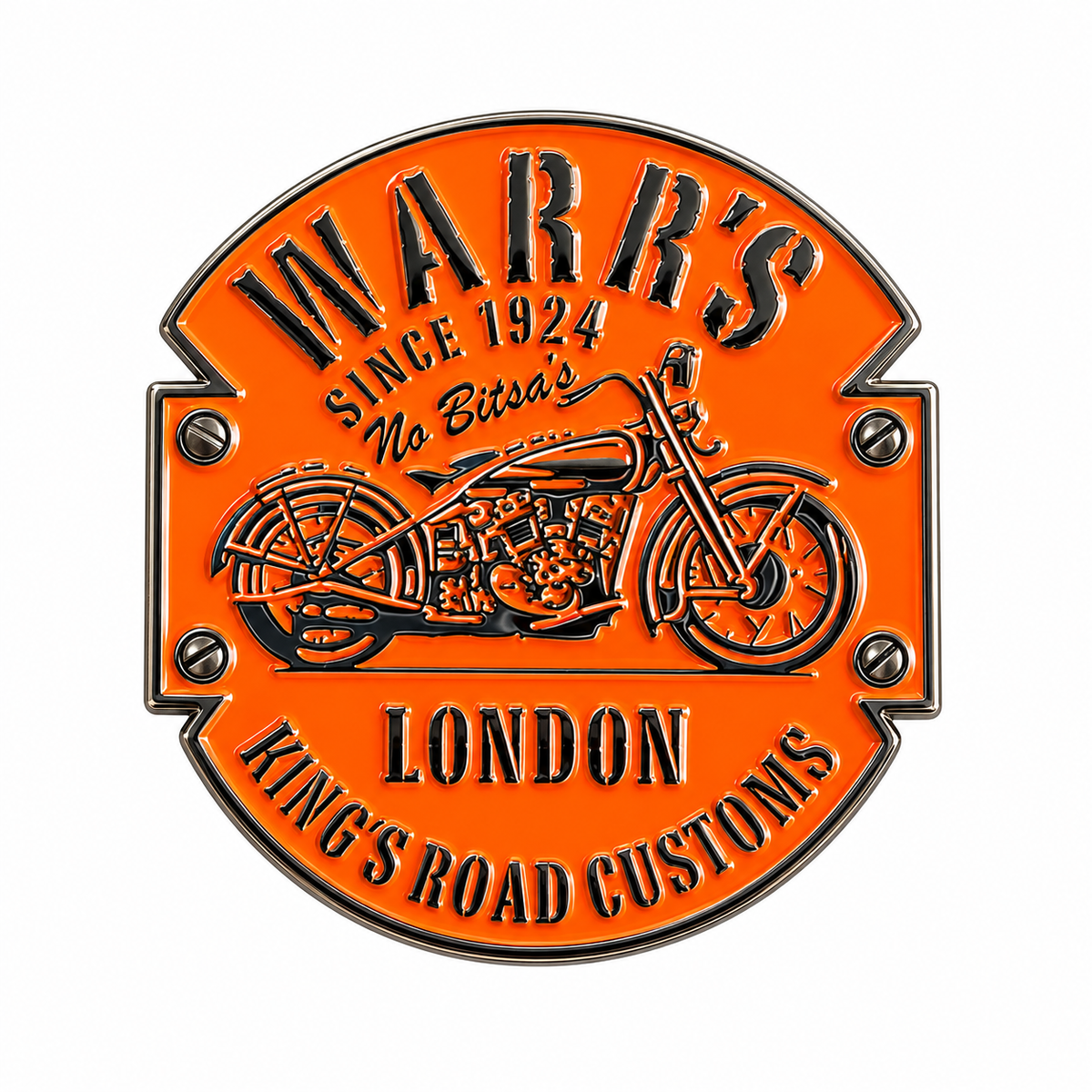 Warr's H-D® Kings Road Customs Orange Pin