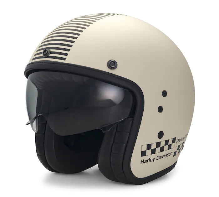 Harley-Davidson® Rally Racer Sun Shield X14 3/4 Helmet Matte Dirty White - 97210-22EX