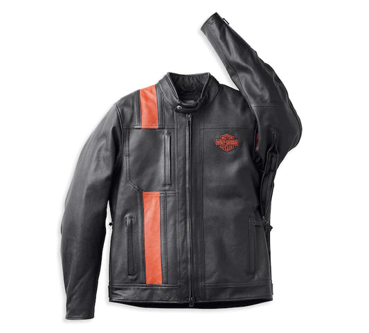 Harley-Davidson® Men's Hwy-100 Waterproof Leather Jacket Black - 98000-22EM