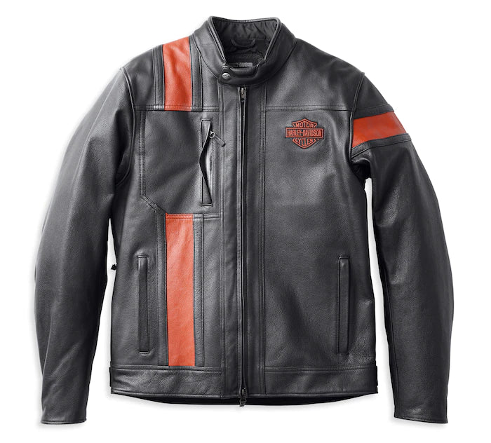 Harley-Davidson® Men's Hwy-100 Waterproof Leather Jacket Black - 98000-22EM