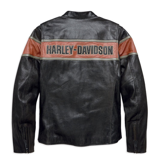 Harley-Davidson Mens Victory Lane Leather Jacket - 98027-18Em Riding Jackets