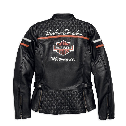 Harley-Davidson Womens Miss Enthusiast Leather Jacket - 98030-18Ew Riding Jackets
