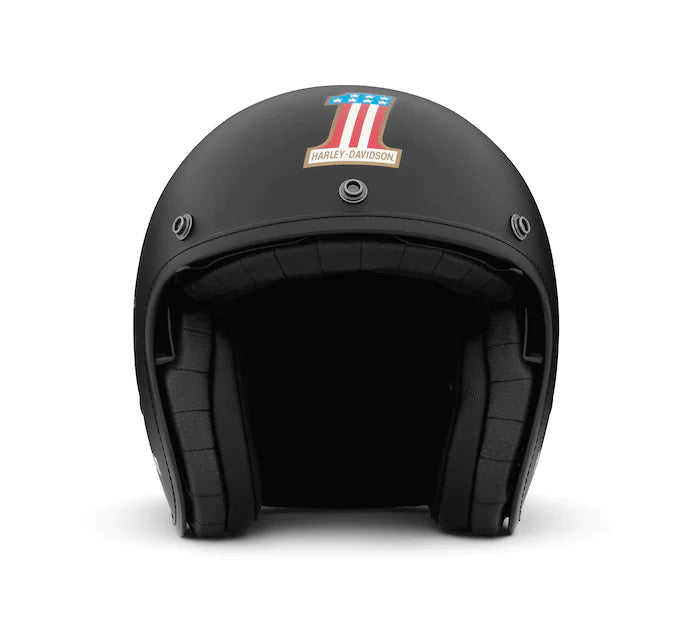Harley-Davidson® Classic #1 X14 Sun Shield 3/4 Helmet Matte Black - 98157-22EX