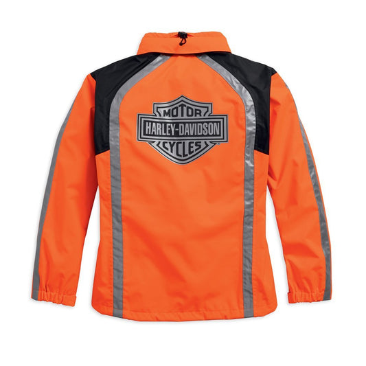Harley-Davidson Womens Hi-Visibility Reflective Rain Jacket - 98163-18Ew Raining Gear