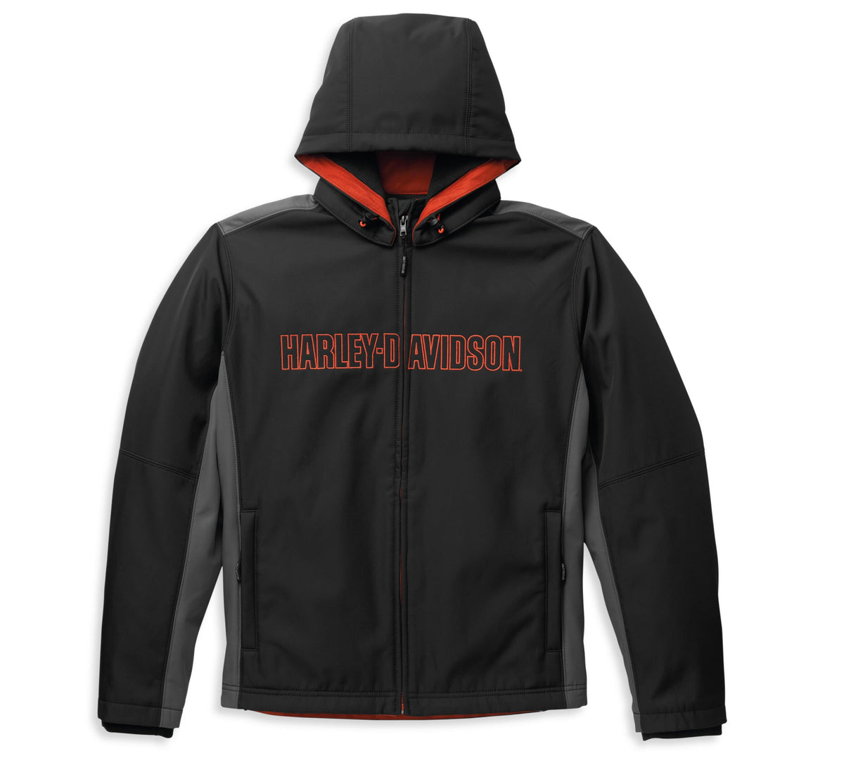 トップス Harley Davidson Full-Zip Hooded Jacket Harley-Davidson® Men's Bar & Shield Hooded Softshell Jacket