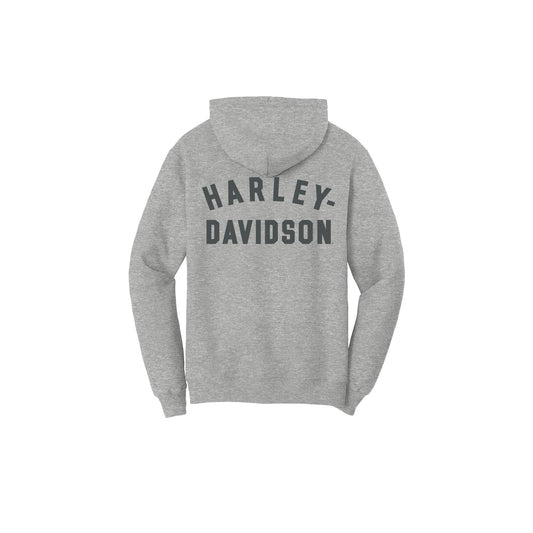 Harley-Davidson® Women's Special Racer Font Zip Front Hoodie Light Grey Heather - 99008-23VW