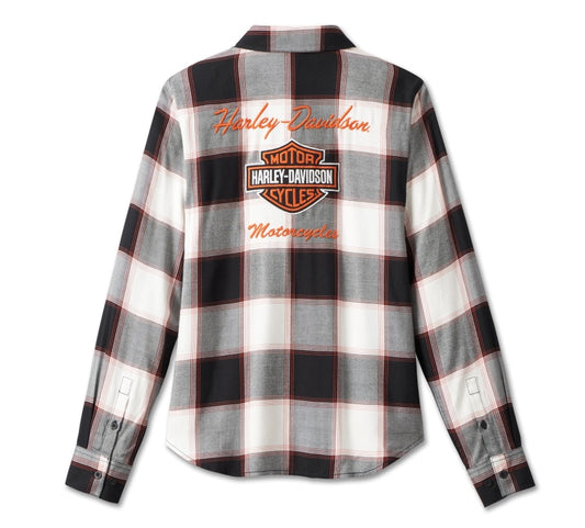 Harley-Davidson® Women's Classic Bar & Shield Plaid Shirt YD Plaid - 99025-23VW