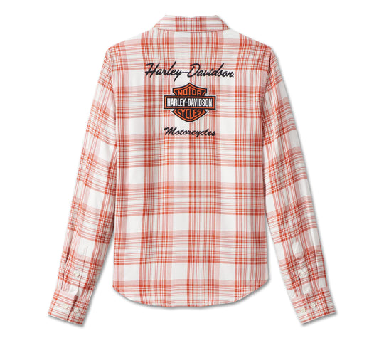 Harley-Davidson® Women's Classic Bar & Shield Plaid Shirt YD Plaid - 99026-23VW
