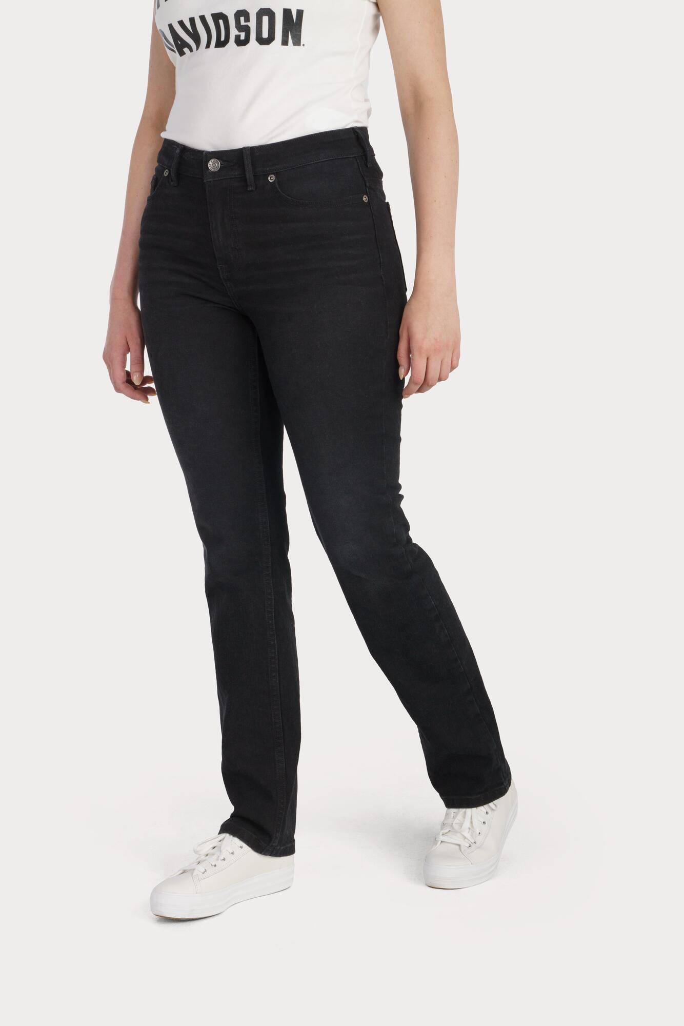 Harley-Davidson® H-D® High-Rise Straight Leg Jeans Black Denim - 99046-23VW