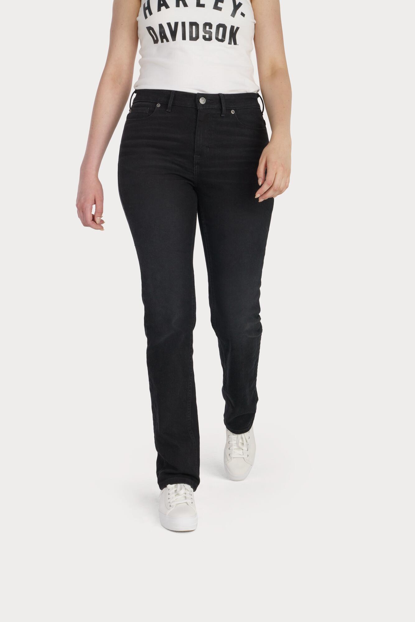 Harley-Davidson® H-D® High-Rise Straight Leg Jeans Black Denim - 99046-23VW
