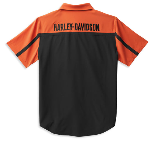 Harley-Davidson® Men's Coolcore® B&S Shirt Colorblock Vintage Orange - 99087-22VM