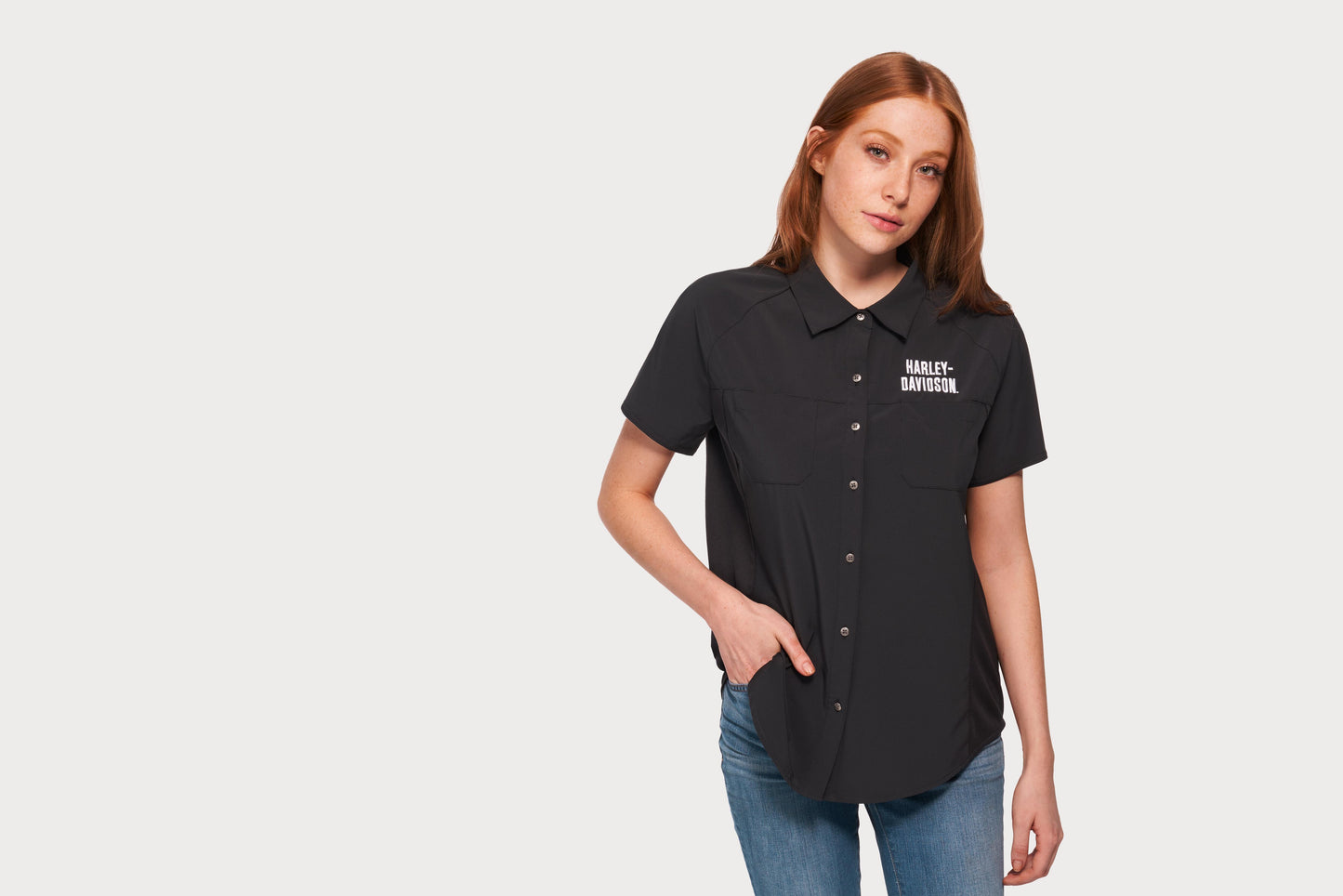 Harley-Davidson® Women's Pivot Performance Shirt with Coolcore® Technology Black Beauty - 99115-22VW