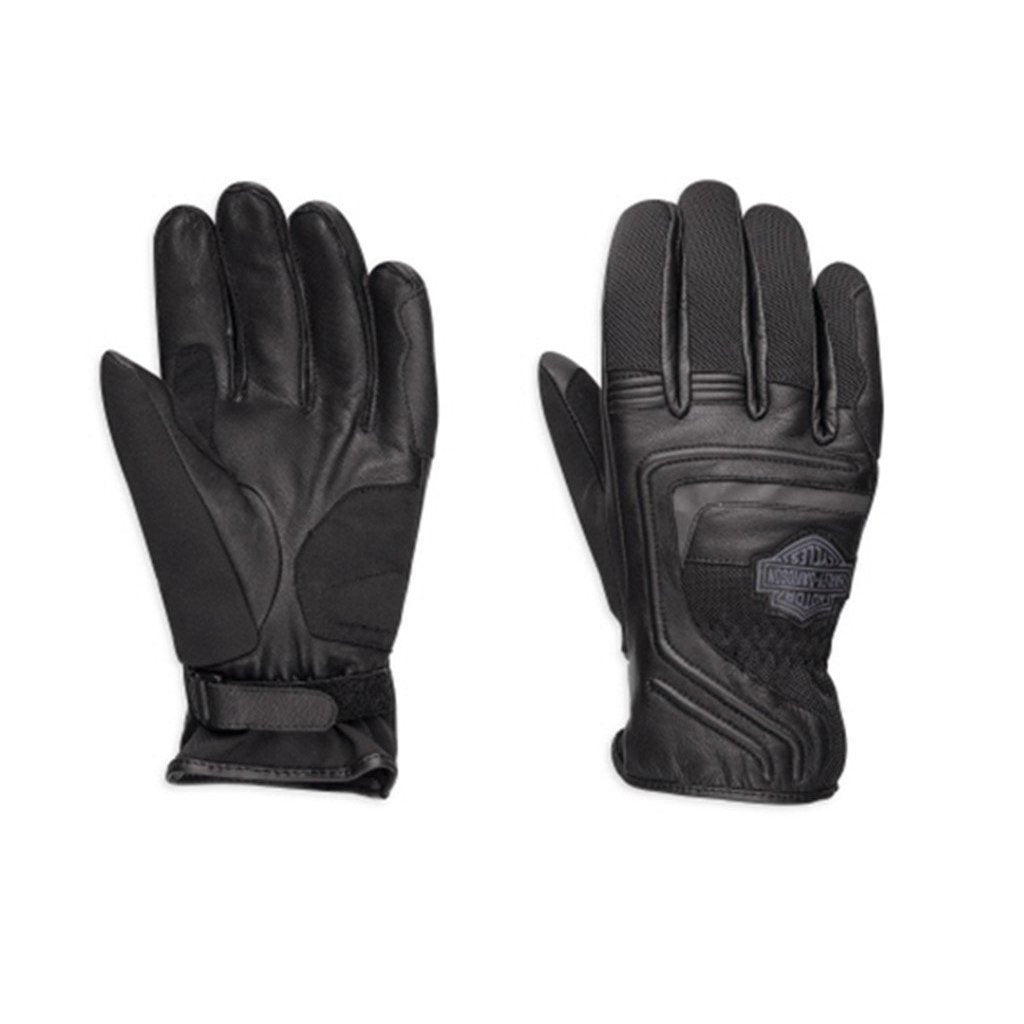 Harley-Davidson Mens Bar & Shield Logo Leather Mesh Gloves - 98362-17Em