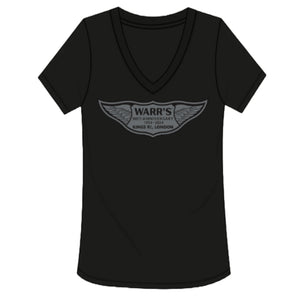 Warr's Women's 100th Anniversary T-shirt - Black