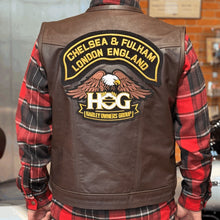 H.O.G.® Men's Chelsea & Fulham Chapter Leather Vest - Brown