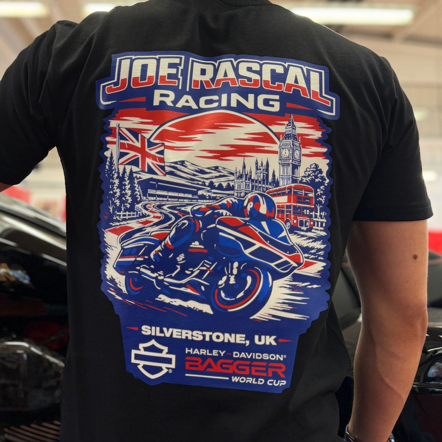 Bagger World Cup Joe Rascal Silverstone Racing T-Shirt - Black