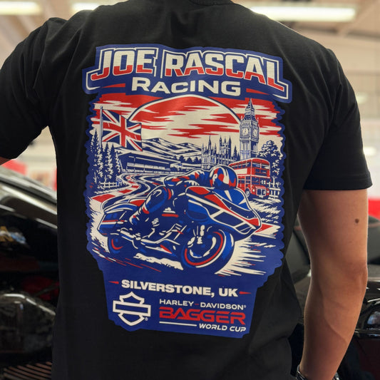 Bagger World Cup Joe Rascal Silverstone Racing T-Shirt - Black