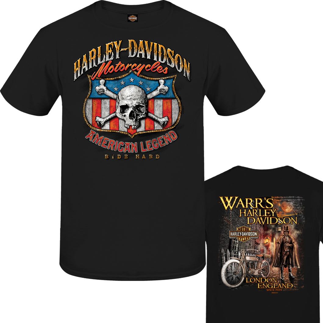 Warr's H-D® Men's American Shield and Victorian London Tee