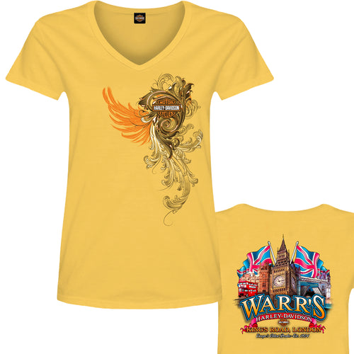Warr's H-D® Women's Whispering Logo and London Big Ben Tee