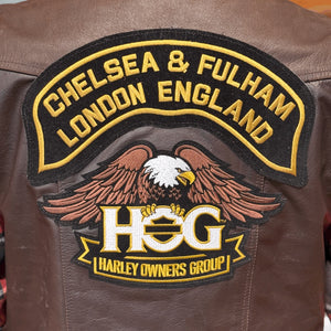 H.O.G.® Men's Chelsea & Fulham Chapter Leather Vest - Brown