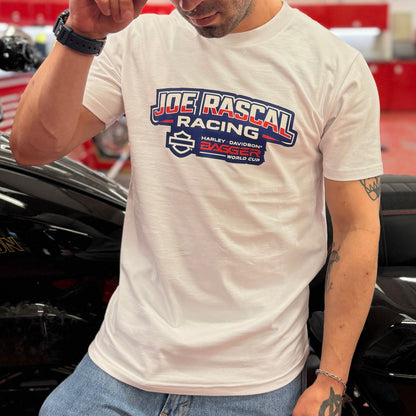 Bagger World Cup Joe Rascal Silverstone Racing T-Shirt - White