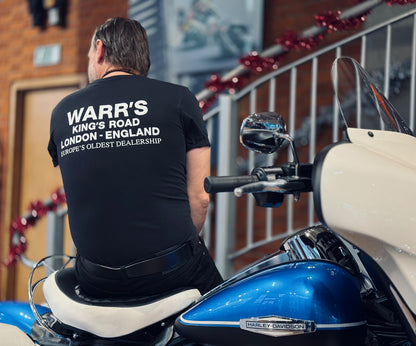 Official 1980’s Vintage Warr's Dealer T-Shirt Re-issue - Black