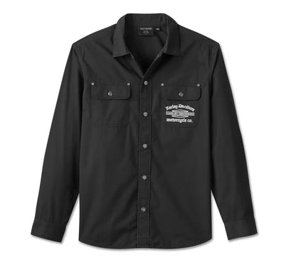 Harley-Davidson® Men's Worker Long Sleeve Overshirt Harley Black - 960 – Warr's Harley-Davidson Online Store Harley-Davidson® Men's Worker Long Sleeve Overshirt Harley Black - 960 – Warr's Harley-Davidson Online Store