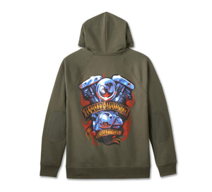 Harley-Davidson® Loaded With Horsepower Raglan Hoodie - 96104-25VM