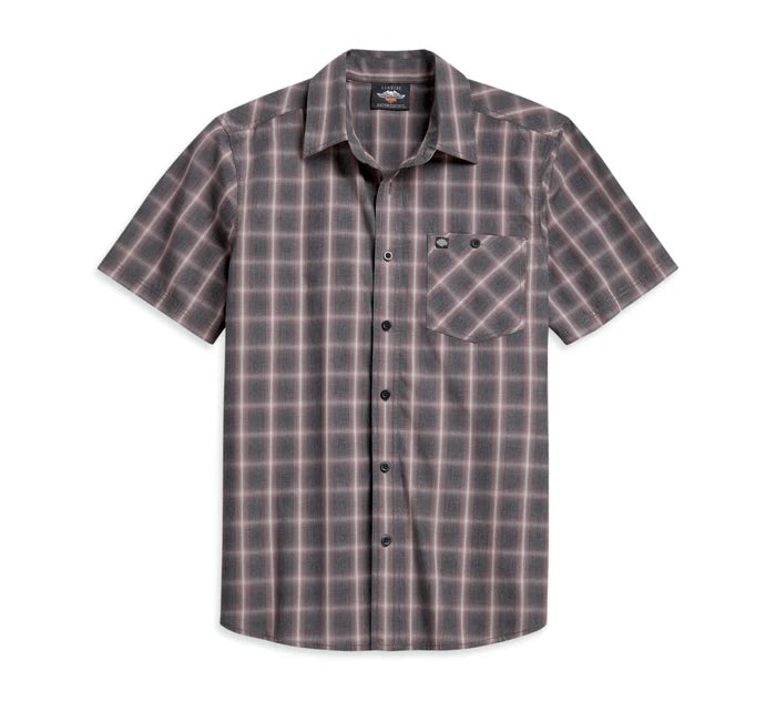 Harley-Davidson® Men’s Short Sleeve Plaid Shirt - 96158-21Vm