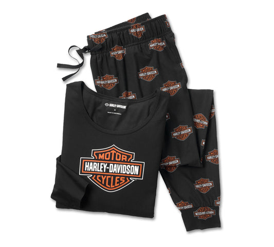 Harley-Davidson® Bar & Shield Long Sleeve Pajama Set - 96159-25VW