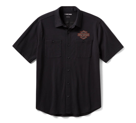H-D Vintage Jersey Button-Up - 96186-26VM