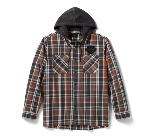 H-D Vintage Long Sleeve Hooded Shirt - 96215-26VM
