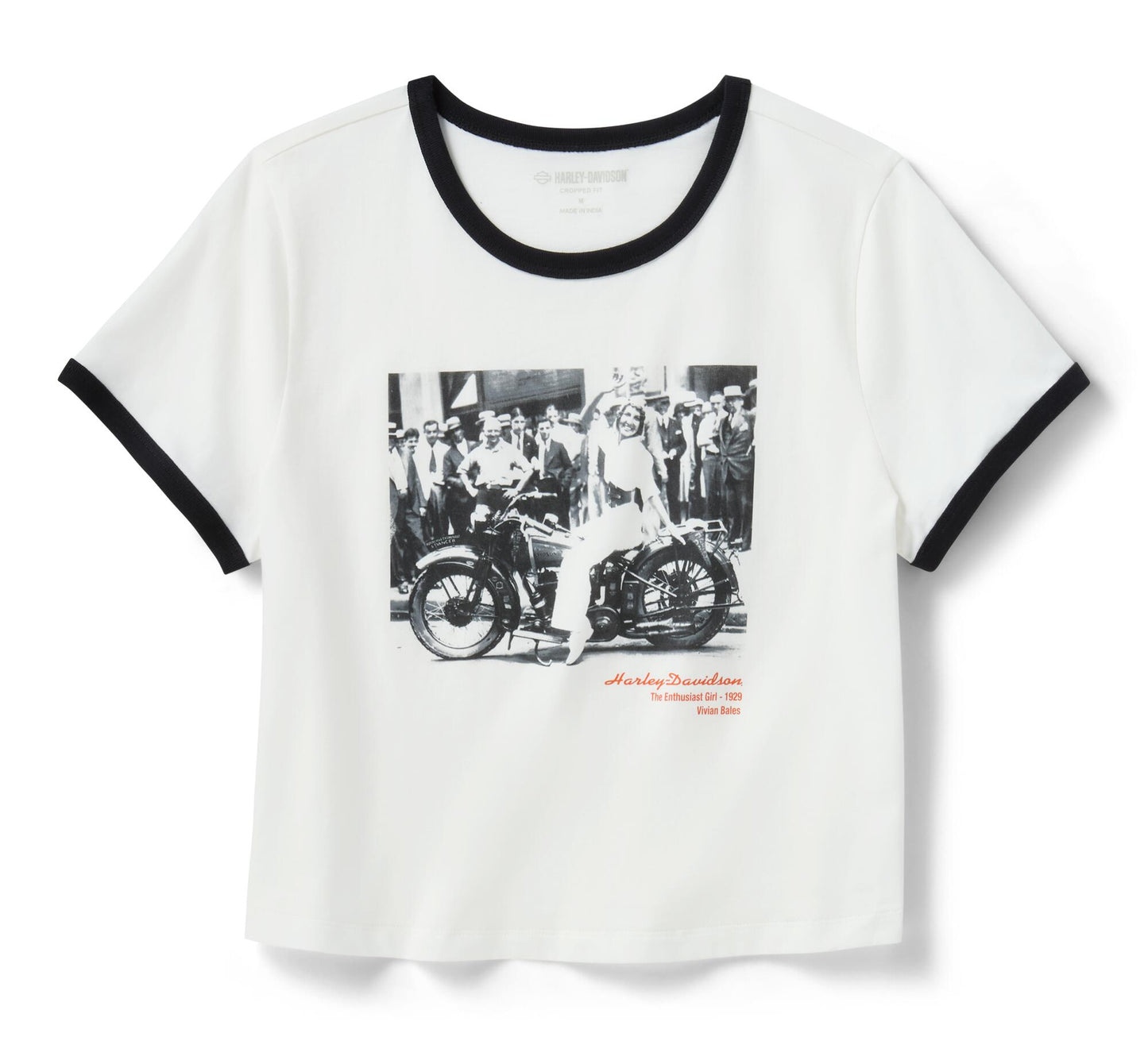 H-D Miss Enthusiast Ringer Tee - 96255-26VW