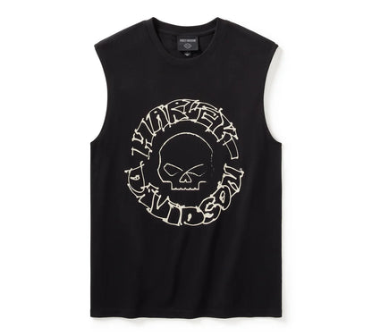 Harley-Davidson® Willie G Circle Skull Sketch Art Muscle Tee - 96277-25VX