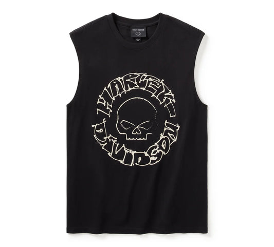 Harley-Davidson® Willie G Circle Skull Sketch Art Muscle Tee - 96277-25VX