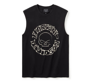 Harley-Davidson® Willie G Circle Skull Sketch Art Muscle Tee - 96277-25VX