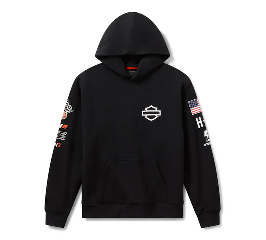 H-D Factory Racing Fanwear Hoodie - Harley Black - 96369-26RX